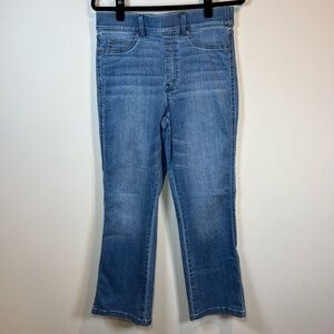 Spanx Womens Kick Flare Jeans Vintage Indigo Denim Stretch Shaping Sz Large Tall